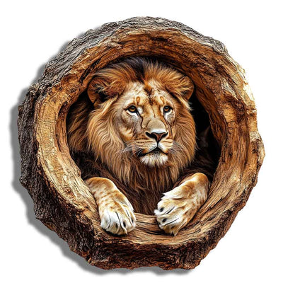 🔥Last Day - Savannah Lion - Wooden Jigsaw Puzzle