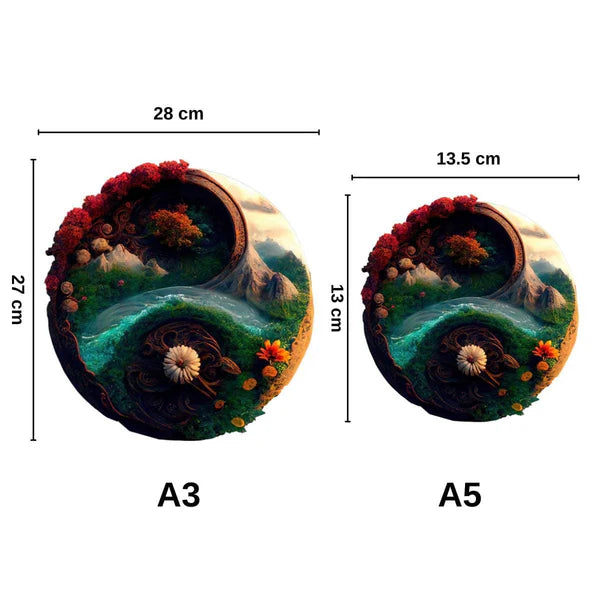 🔥Last Day - Majestic Nature Yin Yang - Wooden Jigsaw Puzzle