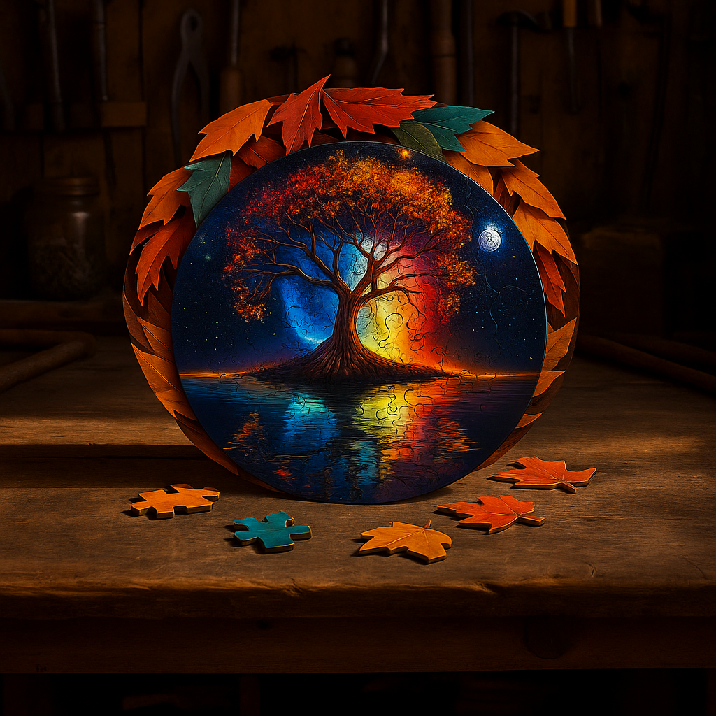 🔥 Last Day - Celestial Tree of Life — Wooden Jigsaw Puzzle