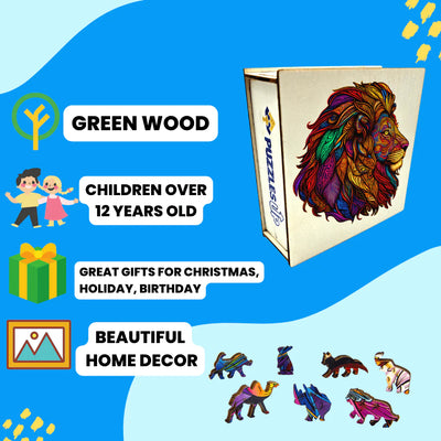 🔥Last Day - Lion - Wooden Jigsaw Puzzle