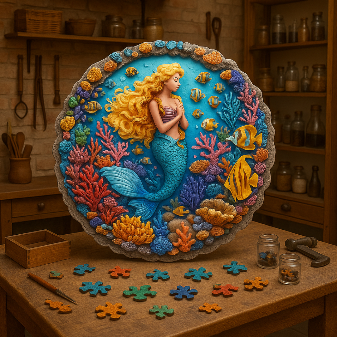 🔥Last Day - Mermaid - Wooden Jigsaw Puzzle