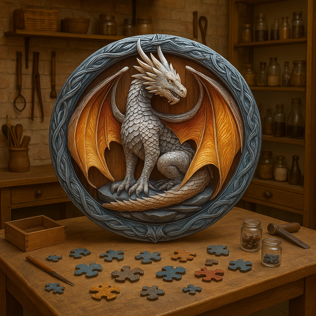 🔥Last Day - Mystic Dragon Cavern - Wooden Jigsaw Puzzle
