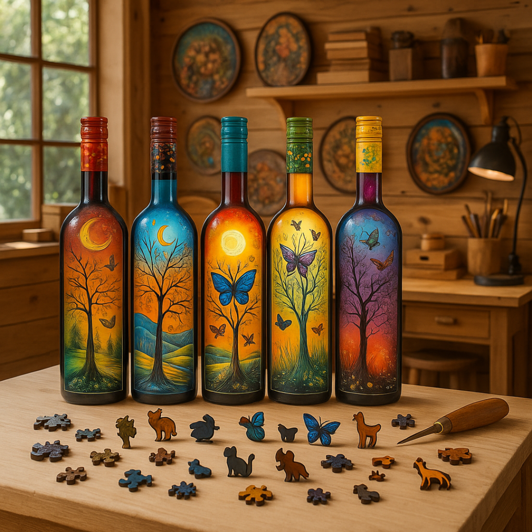 🔥Last Day - Secret Bottles - Wooden Jigsaw Puzzle