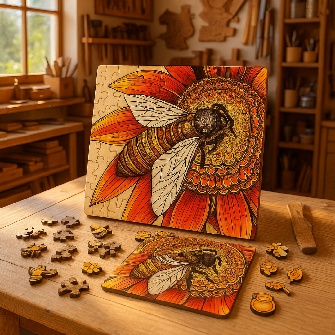 Bee - Wooden Jigsaw Puzzle Puzzle