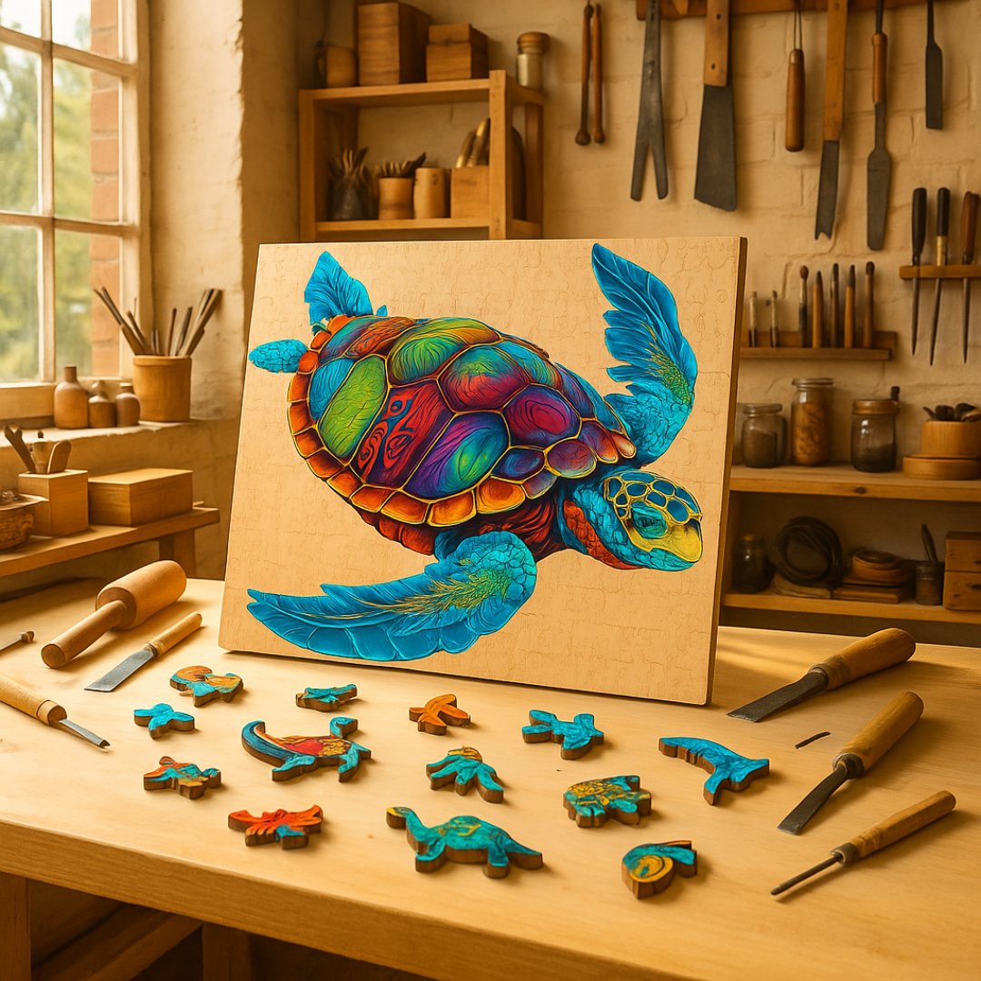 🔥Last Day - Sea Turtle - Wooden Jigsaw Puzzle