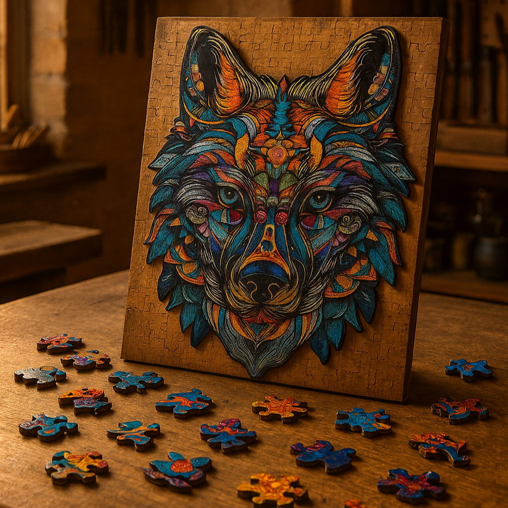 🔥 Last Day - Mystic Wolf — Wooden Jigsaw Puzzle