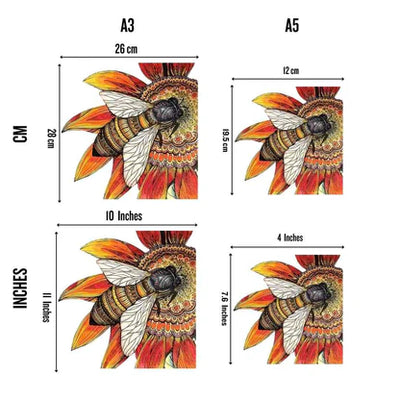 Bee - Wooden Jigsaw Puzzle Puzzle