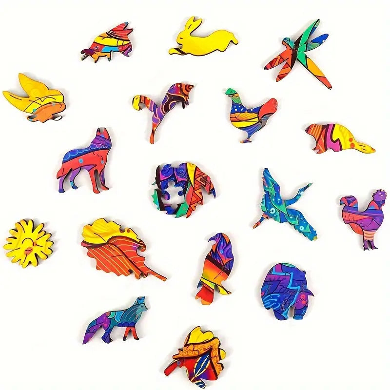 🔥 Last Day - Floral Giraffe — Wooden Jigsaw Puzzle