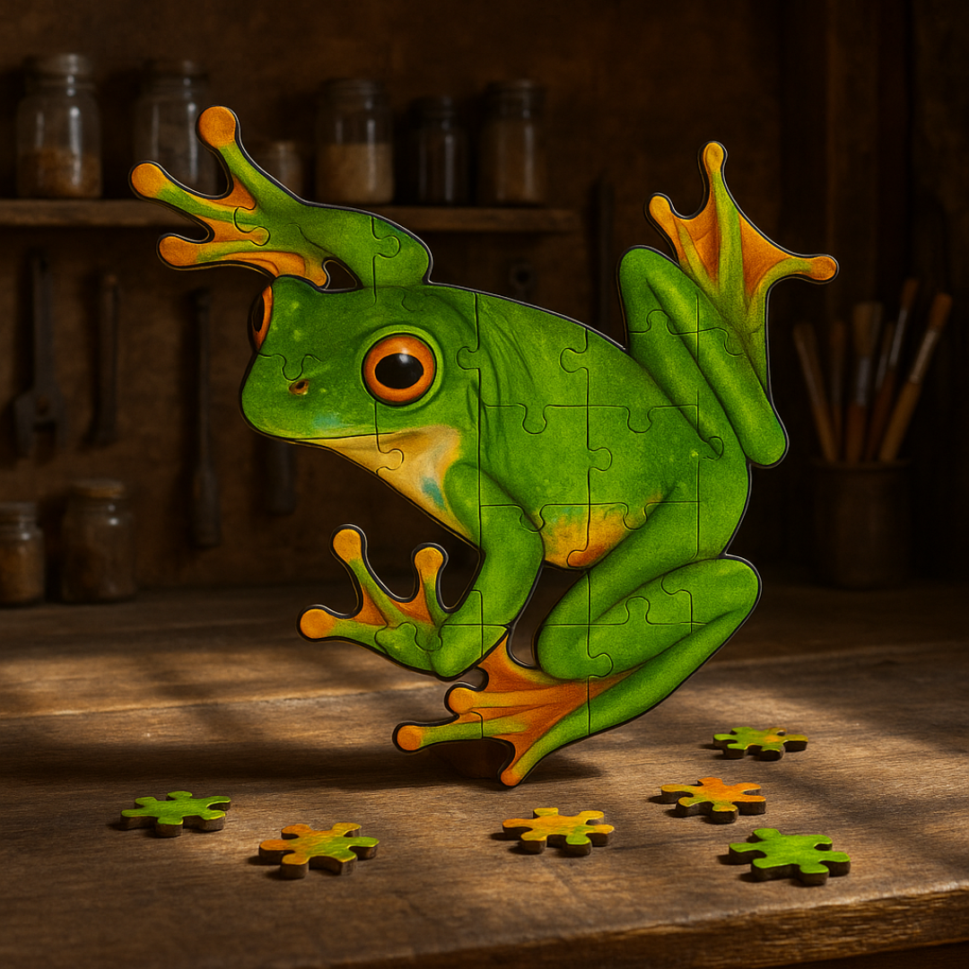 🔥Last Day - Frog - Wooden Jigsaw Puzzle