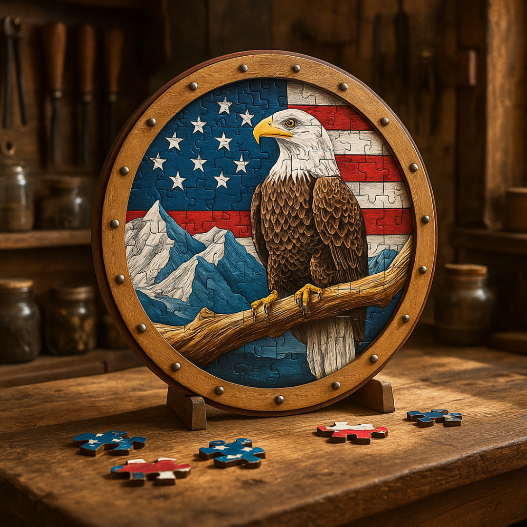 🔥Last Day - American Eagle - Wooden Jigsaw Puzzle