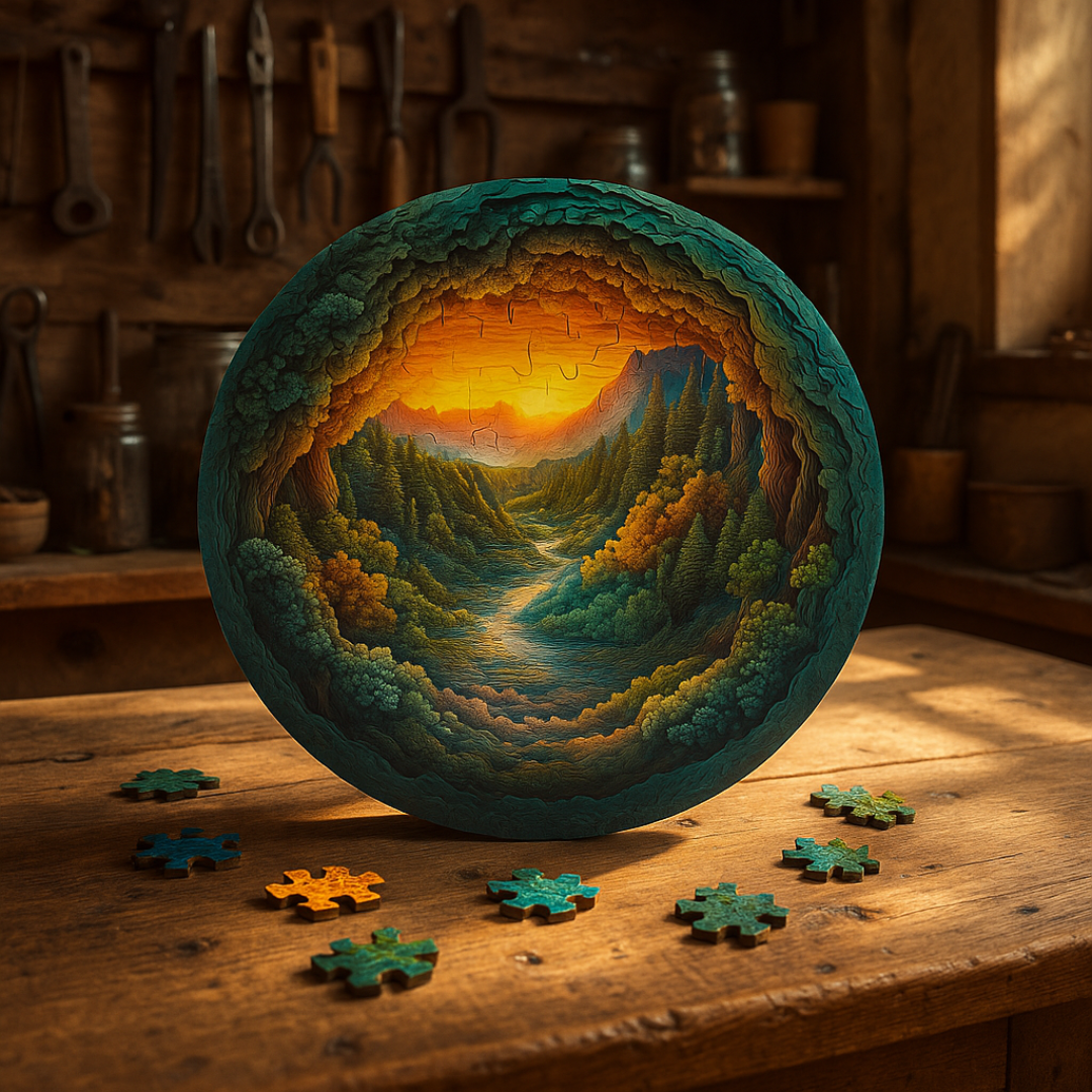 🔥Last Day - Sunrise Mandala - Wooden Jigsaw Puzzle