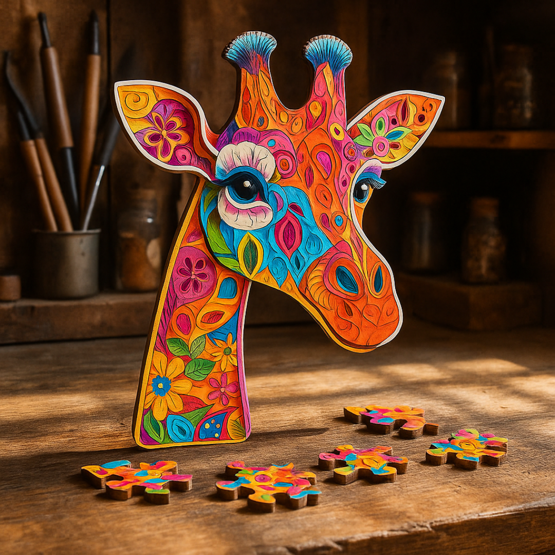 🔥Last Day - Giraffe - Wooden Jigsaw Puzzle