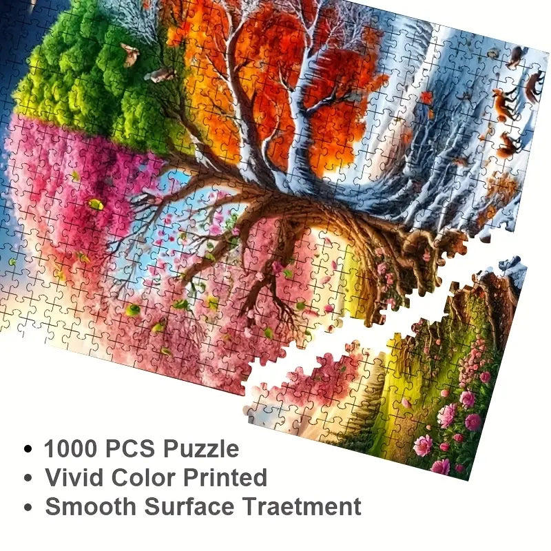 🔥 Last Day - Four Seasons Tree — Wooden Jigsaw Puzzle