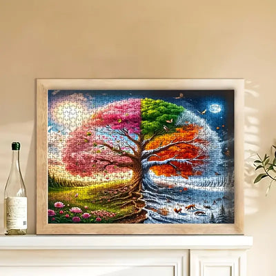 🔥 Last Day - Four Seasons Tree — Wooden Jigsaw Puzzle