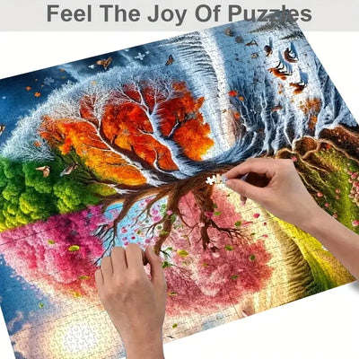 🔥 Last Day - Four Seasons Tree — Wooden Jigsaw Puzzle