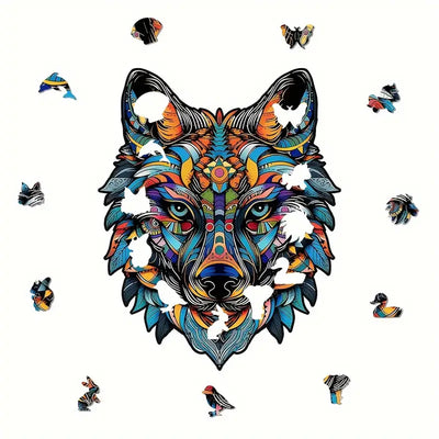 🔥 Last Day - Mystic Wolf — Wooden Jigsaw Puzzle