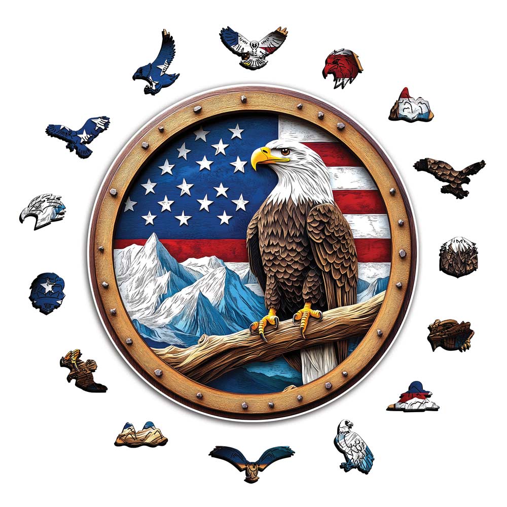 🔥Last Day - American Eagle - Wooden Jigsaw Puzzle
