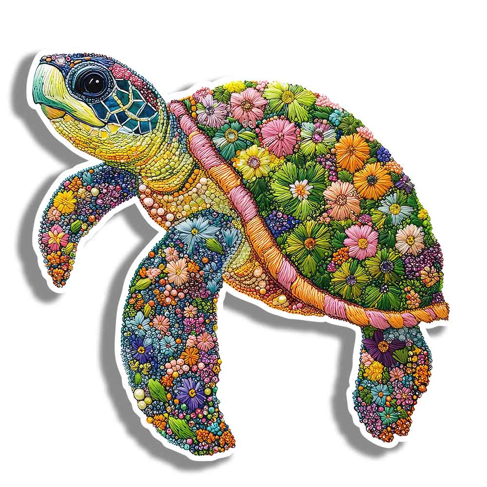 🔥Last Day - Crochet Turtle - Wooden Jigsaw Puzzle
