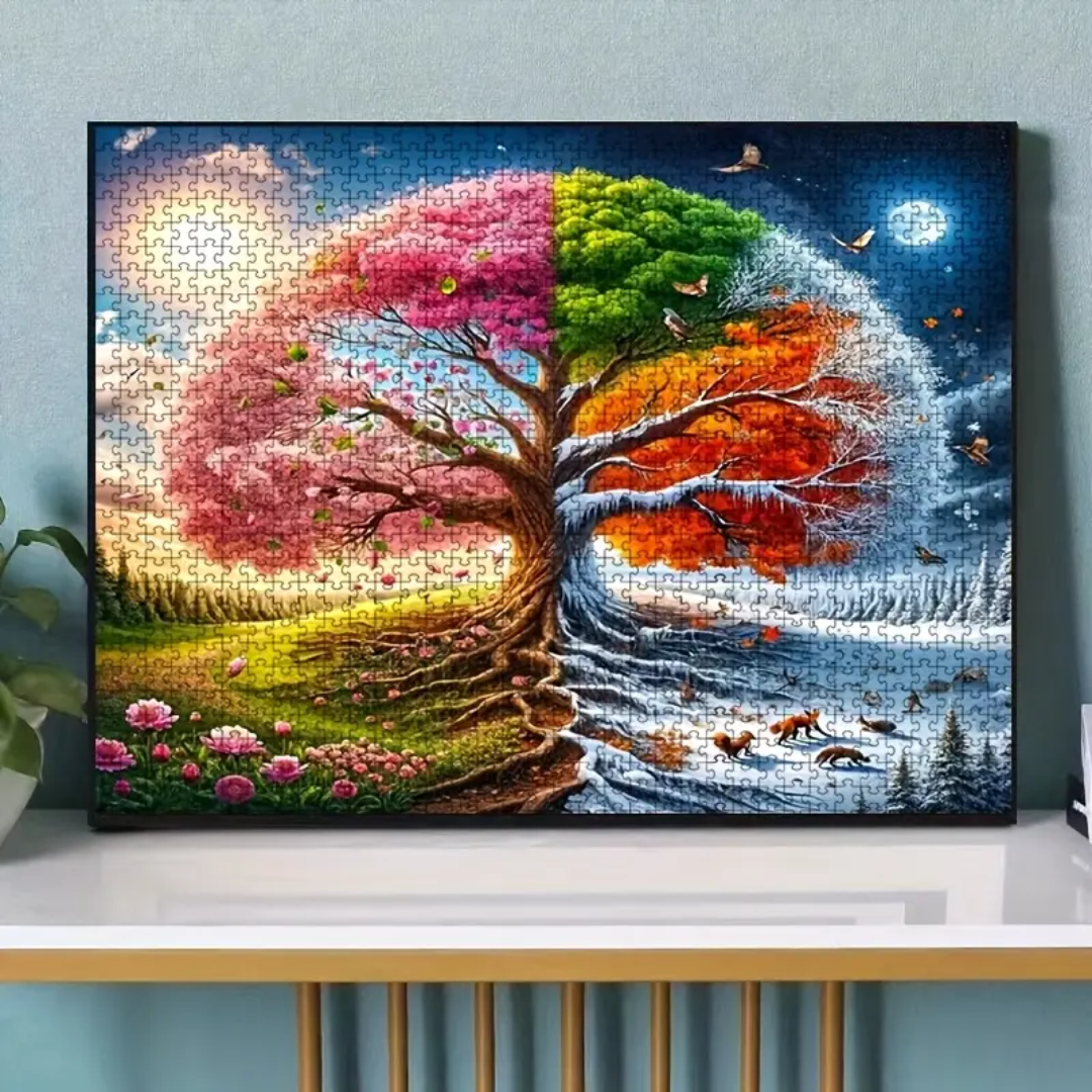 🔥 Last Day - Four Seasons Tree — Wooden Jigsaw Puzzle