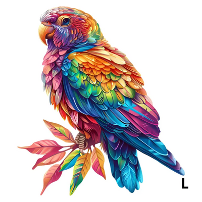 🔥 Last Day - Rainbow Parrot — Wooden Jigsaw Puzzle