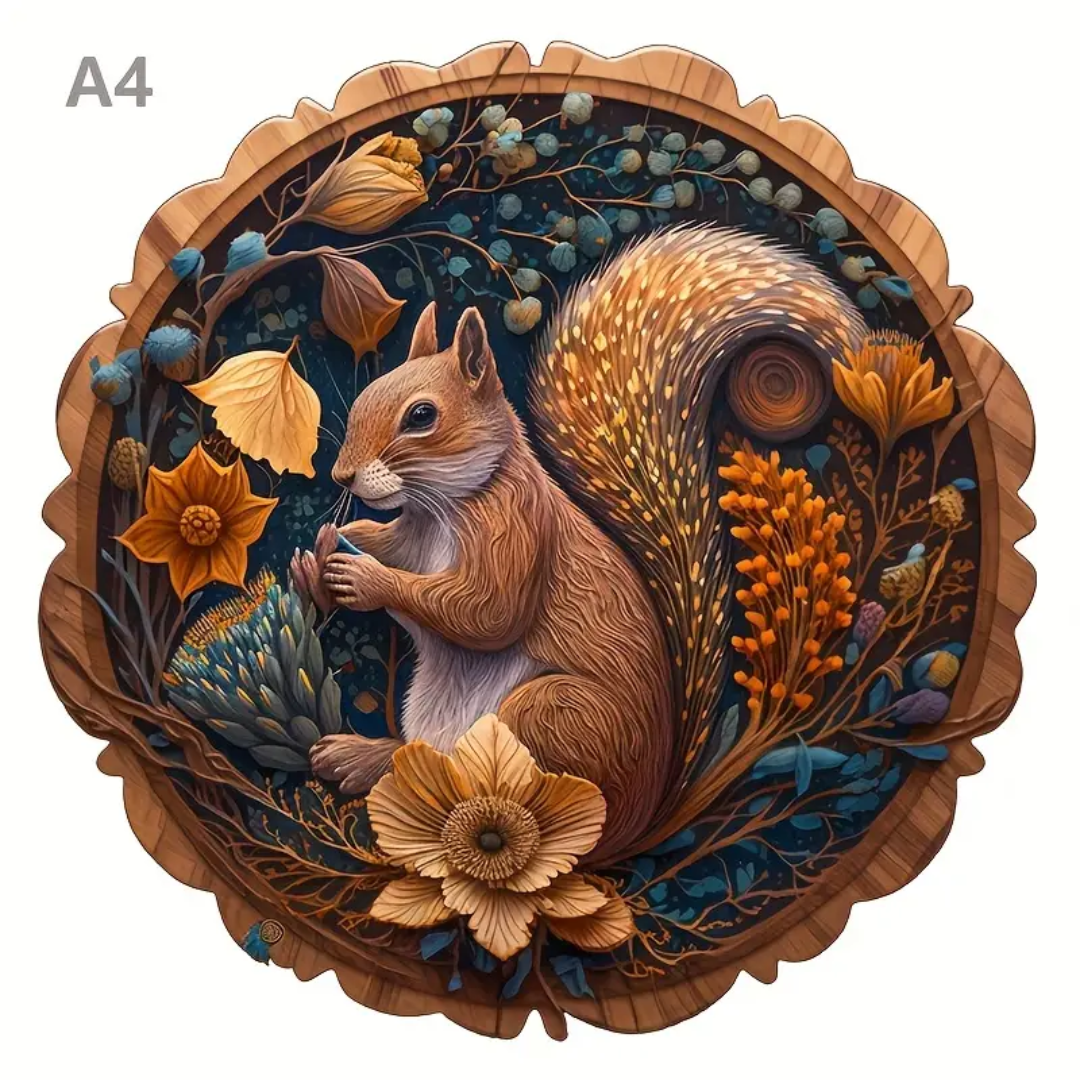 🔥 Last Day - Woodland Squirrel — Wooden Jigsaw Puzzle