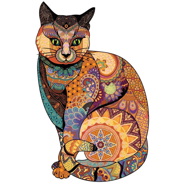 🔥Last Day - Cat Inspired By Klimt - Wooden Jigsaw Puzzle