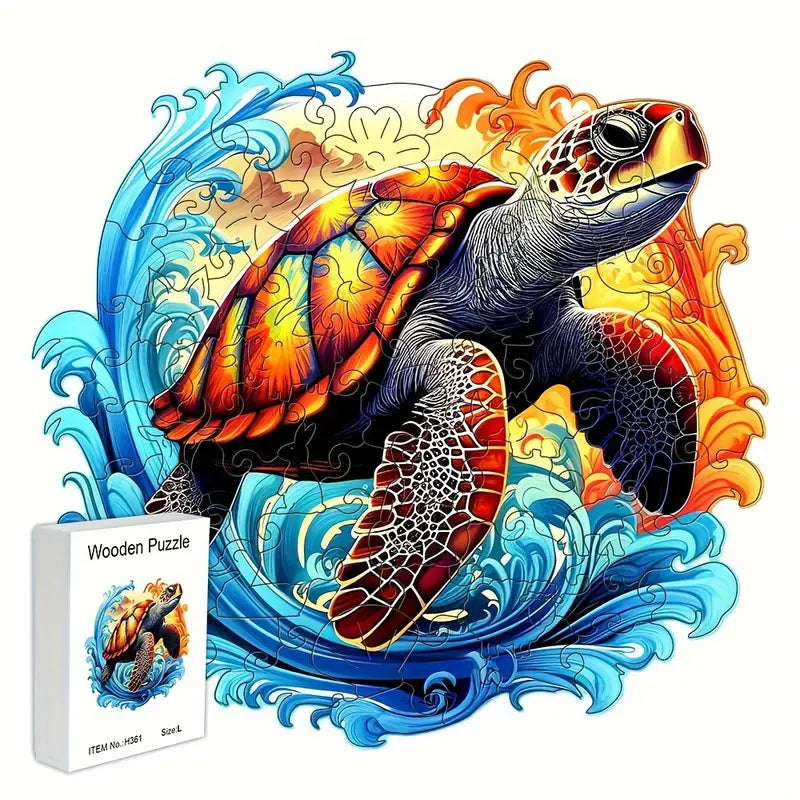 🔥 Last Day - Ocean Spirit Turtle — Wooden Jigsaw Puzzle