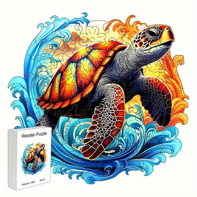 🔥 Last Day - Ocean Spirit Turtle — Wooden Jigsaw Puzzle