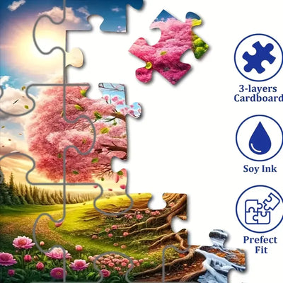 🔥 Last Day - Four Seasons Tree — Wooden Jigsaw Puzzle