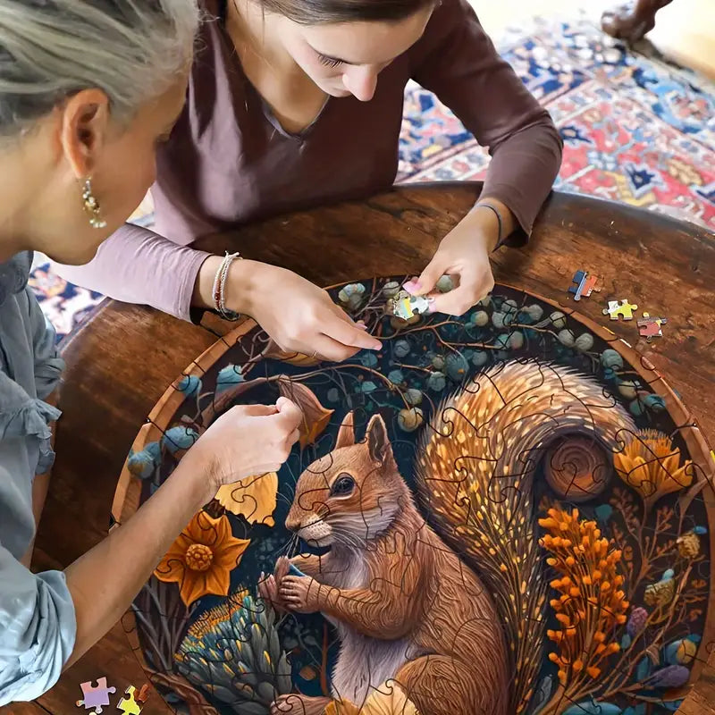🔥 Last Day - Woodland Squirrel — Wooden Jigsaw Puzzle