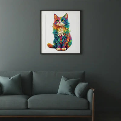 🔥 Last Day - Rainbow Cat — Wooden Jigsaw Puzzle