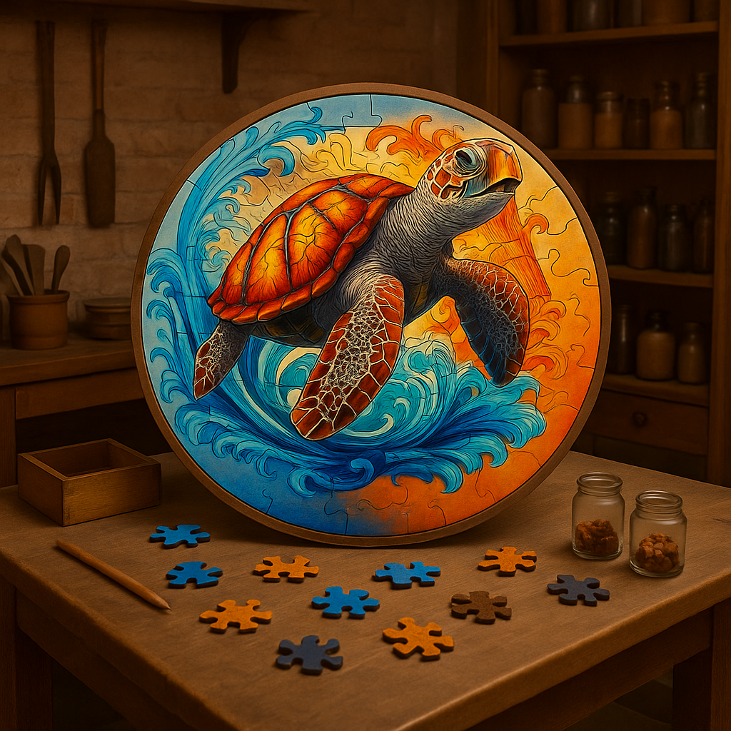 🔥 Last Day - Ocean Spirit Turtle — Wooden Jigsaw Puzzle