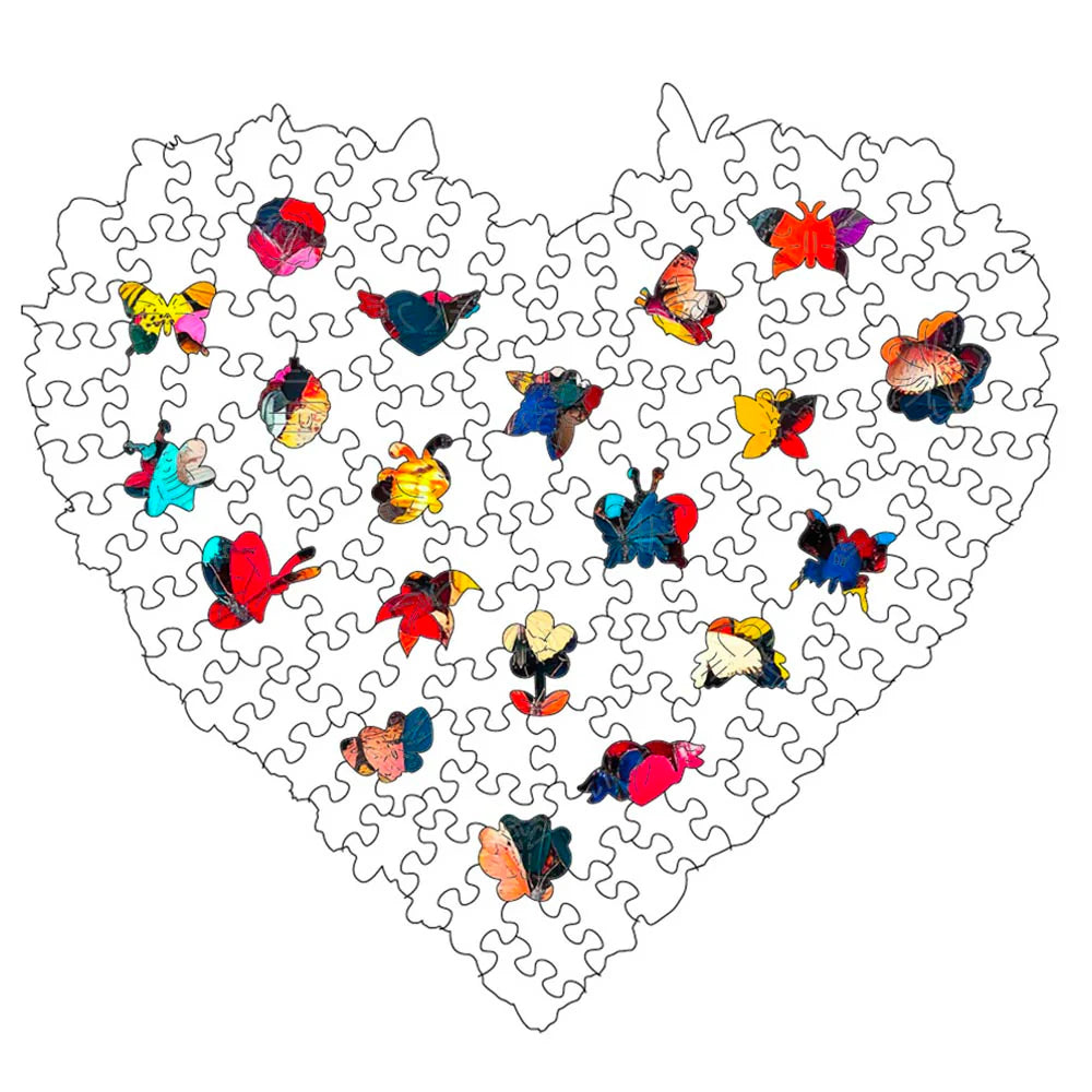 🔥Last Day - Butterfly Heart - Wooden Jigsaw Puzzle