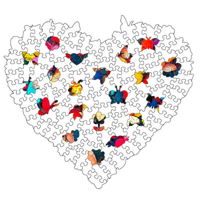 🔥Last Day - Butterfly Heart - Wooden Jigsaw Puzzle