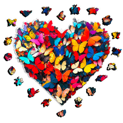 🔥Last Day - Butterfly Heart - Wooden Jigsaw Puzzle